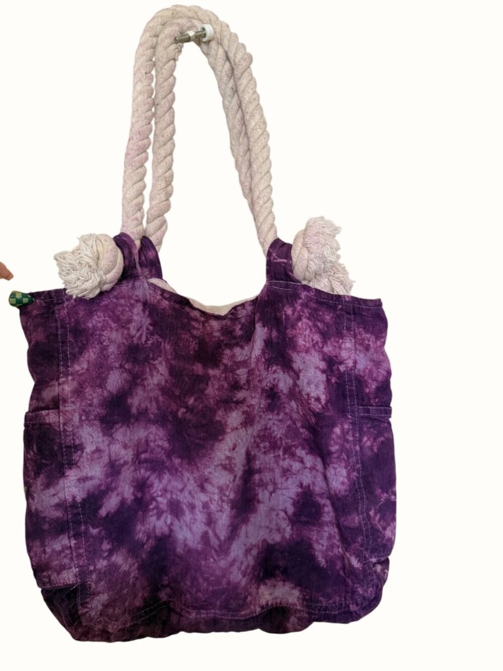 Cozumel Purple Tie-Dye Reversible Bag Beach Tote Resort Wear Cruise Bag Cute - Picture 3 of 8